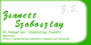 zsanett szoboszlay business card